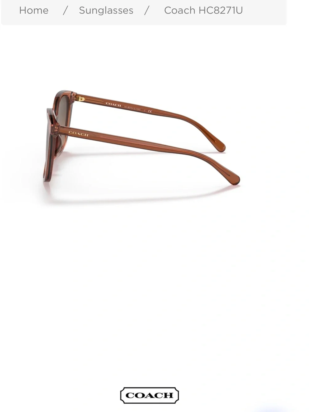 Coach Women's Ginger Brown Frame Sunglasses with Brown Gradient Lenses